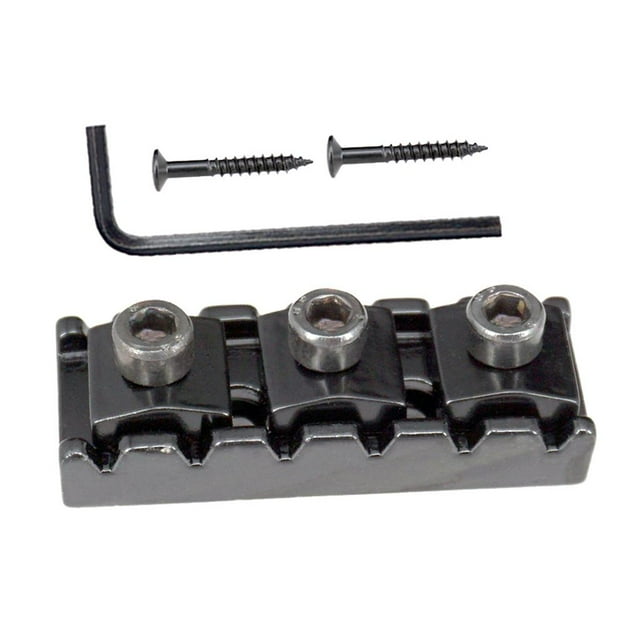 Tuerca de cuerda de guitarra eléctrica shamjiam con tornillos de llave para puente Tremolo 43 mm negro