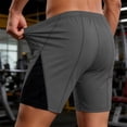thumbnail image 5 of BRANROY Men's Swim Training Compression Shorts - Lightweight Color-Block Quick-Dry Athletic Shorts for Men,Gym Shorts and Running Shorts,Gray,2XL, 5 of 8