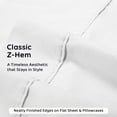 thumbnail image 6 of Loomsnest 4 Piece Queen Sheet Set, Cool & Crisp Percale, 100% Cotton Sheets, Deep Pockets, White, 6 of 10