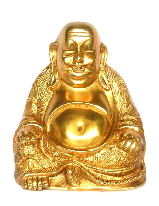 Crystal Gems Happy Laughing Buddha Figurines Guardian Protection Statue 1.5'' 