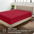 thumbnail image 6 of Bare Home 2 Pack Fitted Bottom Sheets Twin XL Premium 1800 Ultra Soft Wrinkle Resistant Microfiber Hypoallergenic Deep Pocket Twin XL Red, 6 of 8