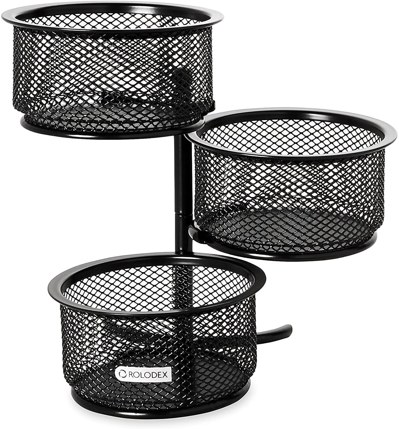 Rolodex Paper Clip Holder, MESH 3 Tier Swivel Tower 33/4"w x 61/2"d x