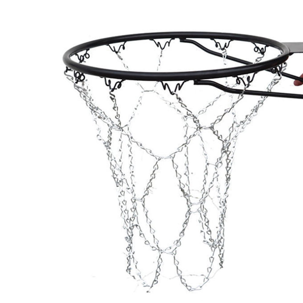 Supvox 2-Pack Rust-Resistant Steel Basketball Chain Nets Compatible with Standard Hoops for Indoor and Outdoor Use