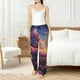 thumbnail image 4 of Balery Dreamy Dandelion Sunset Pantalones de pijama para mujer, pijamas ultraligeros, pantalones de estar por casa-Large, 4 of 6