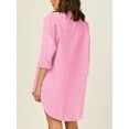 thumbnail image 3 of Women's Blouses Button Down Loose Fit Long Sleeve Shirts with Pocket, 3 of 4