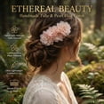 thumbnail image 5 of MIALLO Elegant Pink Tulle Flower Hair Comb, Faux Pearl Bridal Hair Comb for Wedding & Daily Wear, 5 of 8