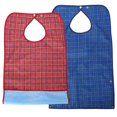 thumbnail image 4 of Babero Impermeable Para Adultos A La Hora De Comer, Protector De Ropa De Comedor Para Ancianos De Doble Capa, Azul Noticed AF000276-00, 4 of 6