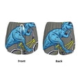 thumbnail image 4 of Disketp Fun Riding Dinosaur Print Women's Shorts Workout Shorts for Athletic Gym Running Shorts with Phone Pockets Medium, 4 of 8