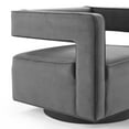 thumbnail image 6 of Modway Booth Performance Velvet  Performance Velvet Swivel Armchair in Gray, 6 of 7
