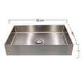 thumbnail image 2 of Ovalin Lavabo Rectangular Rubinett Acero Inoxidable 304 Satinado Lujo, 2 of 5