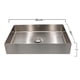 thumbnail image 2 of Ovalin Lavabo Rectangular Rubinett Acero Inoxidable 304 Satinado Lujo, 2 of 5