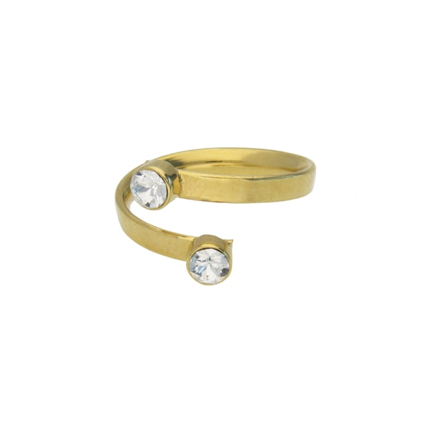 Anillo para Mujer con Cristal Fino Swarovski Round Stone– Bañado en Oro 14k– Anillo Elegante y Brillante-Aretes de Mujer de Moda, Joyería para Mujer de Moda– Regalo especial Ortiz Espinosa Temporada