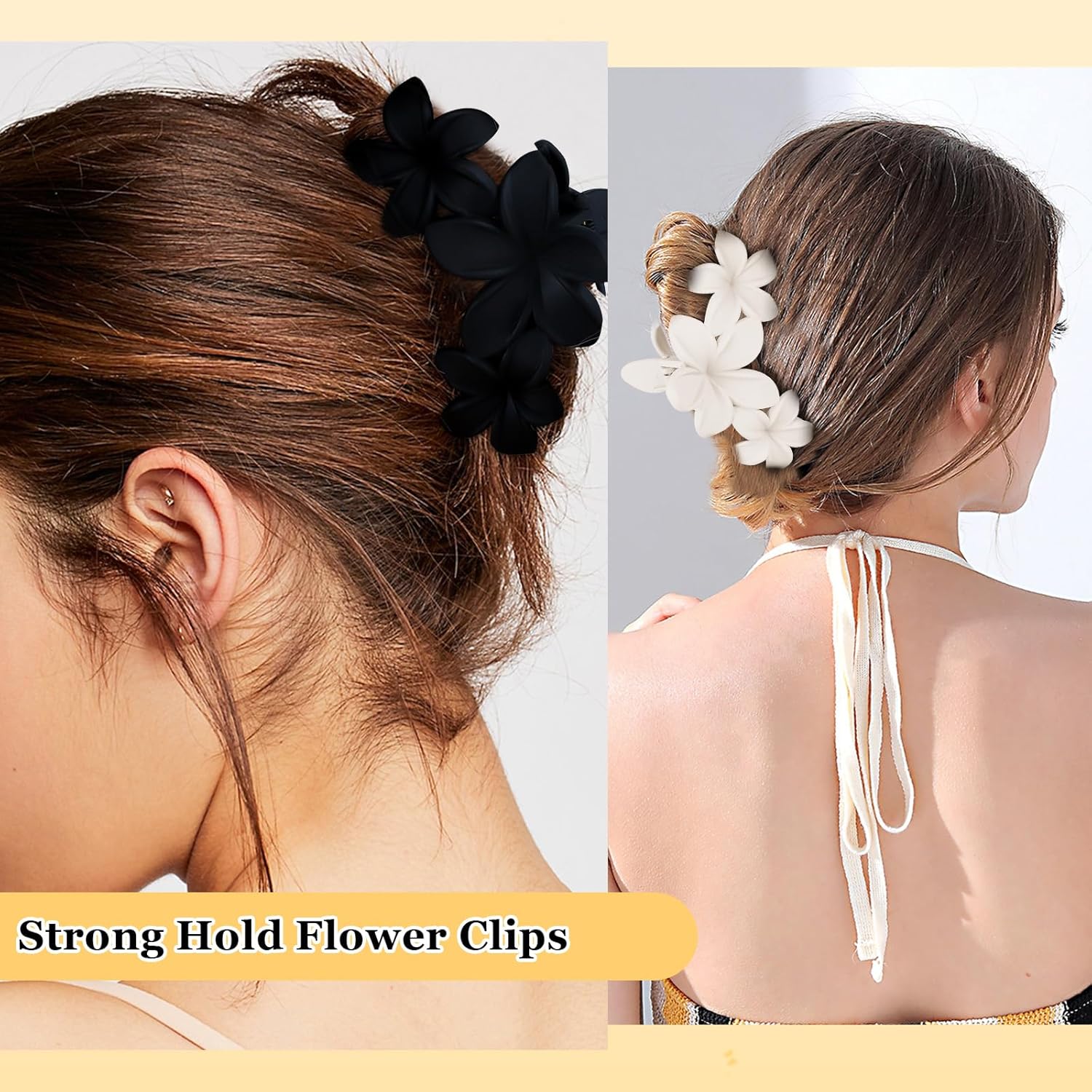 WX 4 Pcs Large Matte Non-Slip Claw Hair Clips for Thick Hair - Strong Hold Jaw Clips and Accessories for Women & Girls