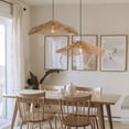thumbnail image 5 of UEEYAC Rattan Woven Straw Hat Pendant Lights, 5 of 16