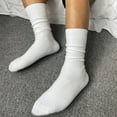 thumbnail image 4 of 1 Pair Men Dress Socks Cotton Solid Sports Athletic Work Stripe Casual Socks, 4 of 8