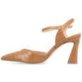 thumbnail image 3 of Journee Womens Nixey Croco Texture Buckle Pointed Toe Pumps, Widths Available, 3 of 10