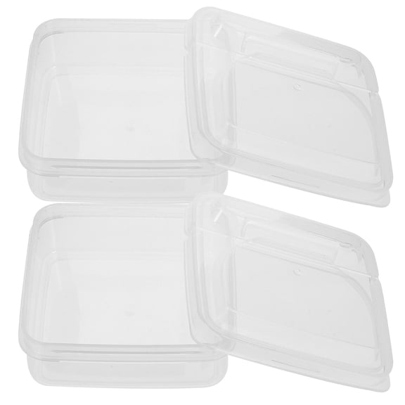 WRITWAA 2Pcs Butter Dishes White Cheese Storage Holders Fresh Keeping Boxes for Home