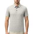 thumbnail image 4 of Lumtrix Golf Polo Shirt For Men Moisture Wicking Golf Shirts Performance Quick-Dry Short Sleeve Work Casual Cooling Polo Shirts Beige XL, 4 of 4