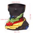 thumbnail image 3 of Neck Gaiter Sunproof Dustproof Balaclava Print Ear Cutout Stretchy Breathable Bandana Face Cover Running Cycling Scarf, 3 of 8