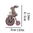 thumbnail image 2 of GKNET Vintage Animal Brooch Creative Bunny Biking Pin Accessory Corsage, 2 of 7
