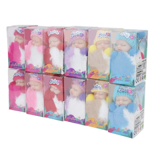 Llavero de muñeca bebé durmiente NikouMX 12 piezas