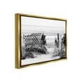 thumbnail image 4 of Stupell Industries Fenced Beach Path Landscape Photography Gold Floater Framed Canvas Art Print Wall Art, 21 x 17, 4 of 10