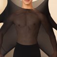 thumbnail image 4 of Chemises à Manches Longues pour Hommes sous-Vêtements Respirants pour Hommes Unis Haute Élasticité Fins Col Rond Ensemble de sous-Vêtements Automne Hiver, 4 of 8