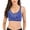 Blue, variant on Womens Seamless Sports Bra Front Cross Hook Racerback Padded Yoga Bras with Removable Padded