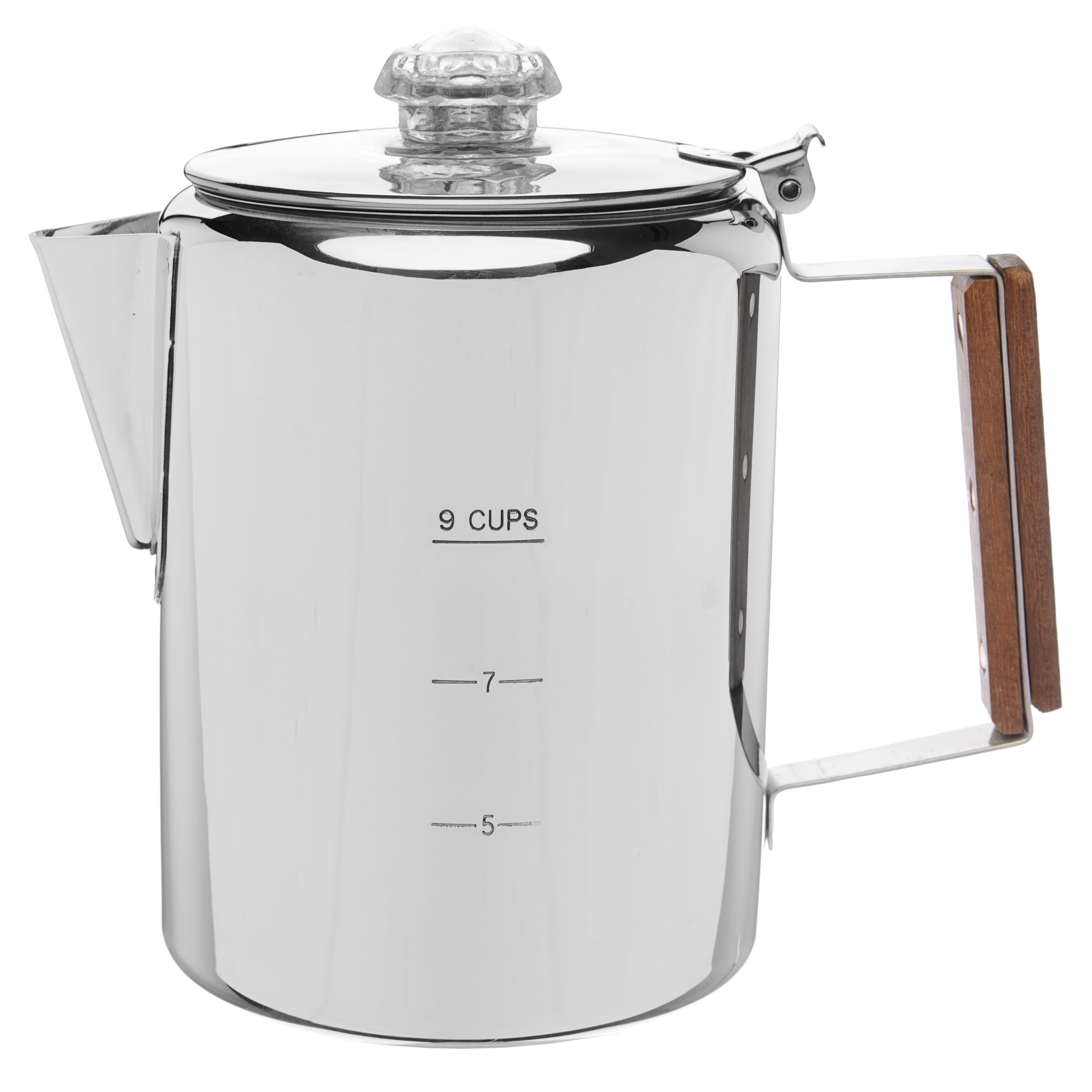 COLETTI Bozeman Coffee Pot Coffee Percolator Stainless Steel Coffee Maker for Camping or