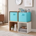 thumbnail image 2 of YOYTOO 2 Pack Foldable Cube Storage Bins, 11" Collapsible Fabric Cube Organizer Baskets Bins, Skyblue, 2 of 10