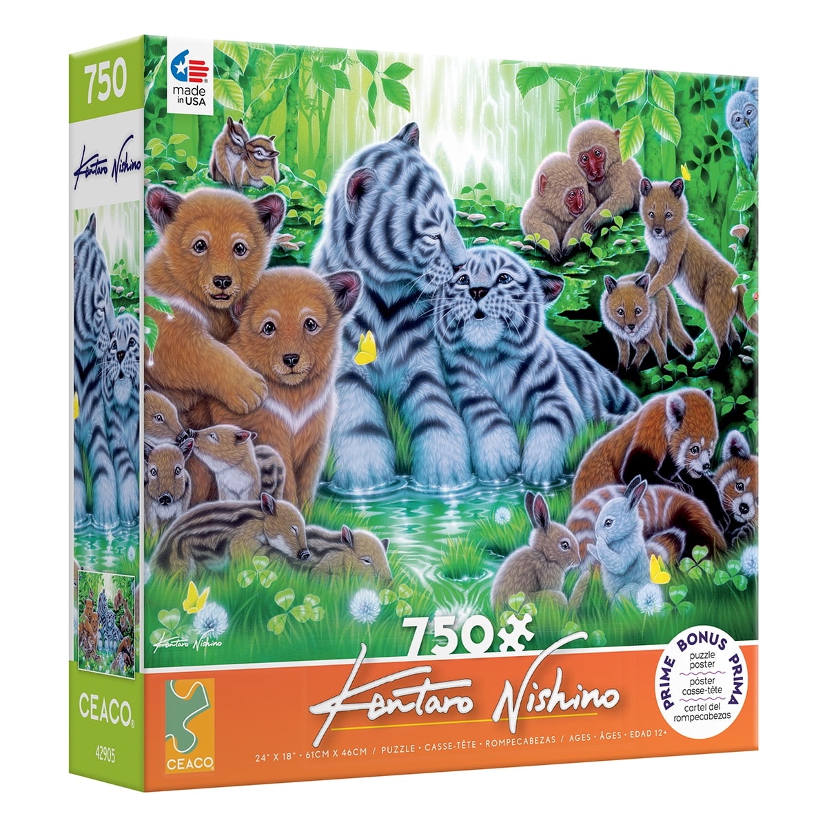 Ceaco 750-Piece Kentaro Nishino Animal Forest Interlocking Jigsaw ...