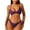 L, variant on Women's Tropical Print Bikini Set - UPF 50+ Sun Protection and Adjustable Ties, 4-Way Stretch and Anti-Chlorine for Beach, Pool Party and Vacation,Orange,Size XL
