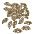 thumbnail image 4 of 50 piezas de abalorios Vintage en , colgantes semicircures para manualidades DIY, horquil, , colr, fabricación Bronce antiguo Macarena Encantos en forma de abanico, 4 of 7