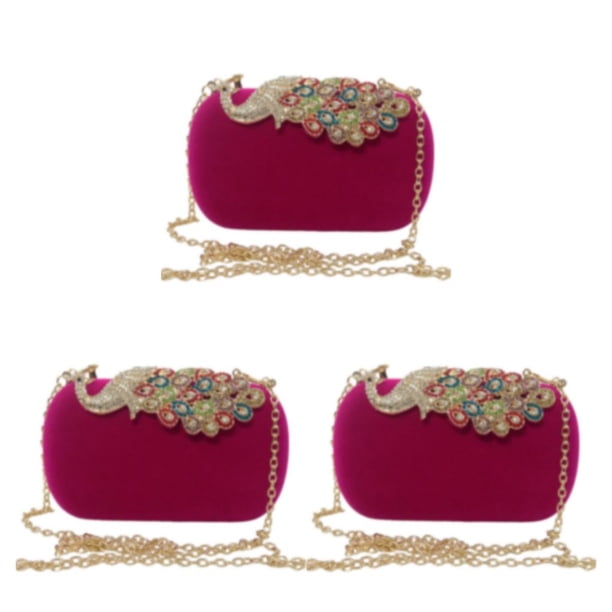 Qarigey Bolso de mano moderno y funcional para viajeros con estilo Bolsos de noche Embragues Monedero Conveniente Ligero Durable rosa rojo 1 Type1 NO1