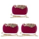 thumbnail image 1 of Qarigey Bolso de mano moderno y funcional para viajeros con estilo Bolsos de noche Embragues Monedero Conveniente Ligero Durable rosa rojo 1 Type1 NO1, 1 of 6