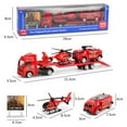 thumbnail image 2 of Inertial Glide Trailer Race Car Transport Toy Police Car/Fire Truck/Engineering Vehicle, 2 of 3