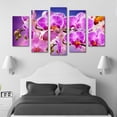 thumbnail image 3 of Juego de Cuadros Decorativos, Orquídeas Rosadas Exóticas, Estilo Lujoso y Vibrante, 5 Piezas, Ideal para Salas y Salones de Belleza, 150x80cm, 3 of 5