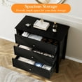 thumbnail image 6 of FOROUTIA 3 Drawer Dresser Wood Cabinet,Dresser for Bedroom, Morden Black Chest of Drawers for Living Room, 6 of 6
