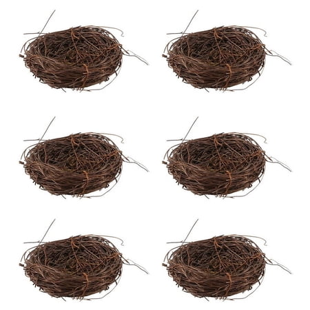 6X Handmade Vine Bird Nest Home Nature Craft Holiday for Photo Garden Decor