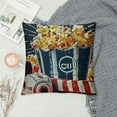thumbnail image 2 of Creowell Movie Theme Throw Pillow Cover, Home Theater Decor Pillow Cover for Bed Sofa, Vintage Cinema Cushion Cover, Cinema Ticket Clapboard Popcorn Filmstrip Decorative Pillow Cover White, 2 of 5