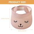 thumbnail image 3 of OULII 1Pcs Chapeau Visière Grand Bord Rose pour Femmes Protection Solaire Rassemblement d'Amis, 3 of 8