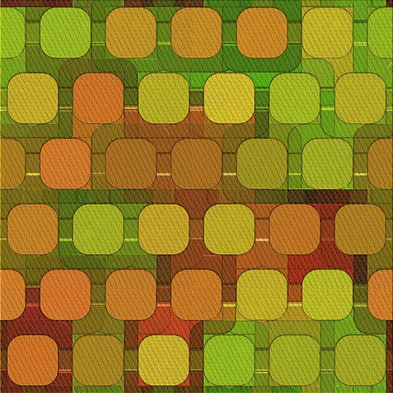 Ahgly Company Machine Washable Indoor Square Transitional Pistachio Green Area Rugs, 6' Square