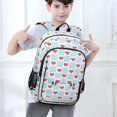 thumbnail image 6 of FORMRS Unisex School Backpack 17" Student Travel Bag with Laptop Compartment, Light Blue Checkered Heart, 6 of 7