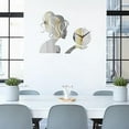 thumbnail image 2 of GUOOL Creative Wall Hanging Clocks, 3D DIY Sticker Stylish Mute for Office Dining Room Silvers, 2 of 6
