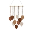 thumbnail image 2 of Hand Woven Cotton Rope Leaf Macrame Wall Hanging, Wall Hanging Boho Woven Tapestry, Bohemian Leaf Modern Chic Wall Art for Living Room, Bedroom, Apartment(A), 2 of 7