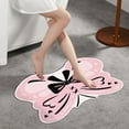 thumbnail image 2 of Pink Butterfly Diatomite Bath Mat 16x24 Inch Absorbent Non-Slip Kitchen Rug for Bathroom Floor, 2 of 6