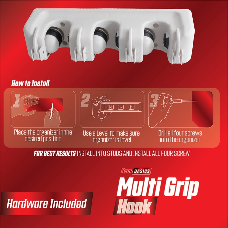Multi-Grip Wall Mount Tool Organizer Hook, 11 Lb Capacity photo 5
