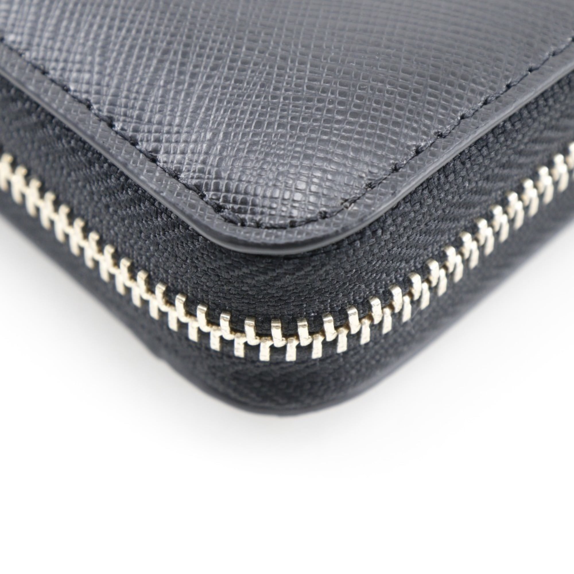 Pre-Owned Kate Spade Spencer Round Long Wallet PWR00281 Leather Black Zip Around... (Good)