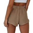 thumbnail image 4 of Jumpingount Pantalones cortos con cinturón de cintura alta para mujer Prendas para la parte inferior del cuerpo color camello L, 4 of 6