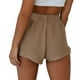 thumbnail image 5 of Qarigey Pantalones cortos de cintura alta para mujer, ropa de calle que combina con todo, pantalones holgados transpirables suaves de verano, Prendas para la parte inferior del cuerpo color camello L, 5 of 6